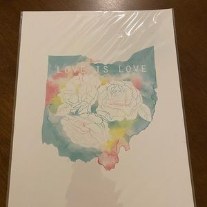 OHIO “love is love” 8.5x11 PRINT